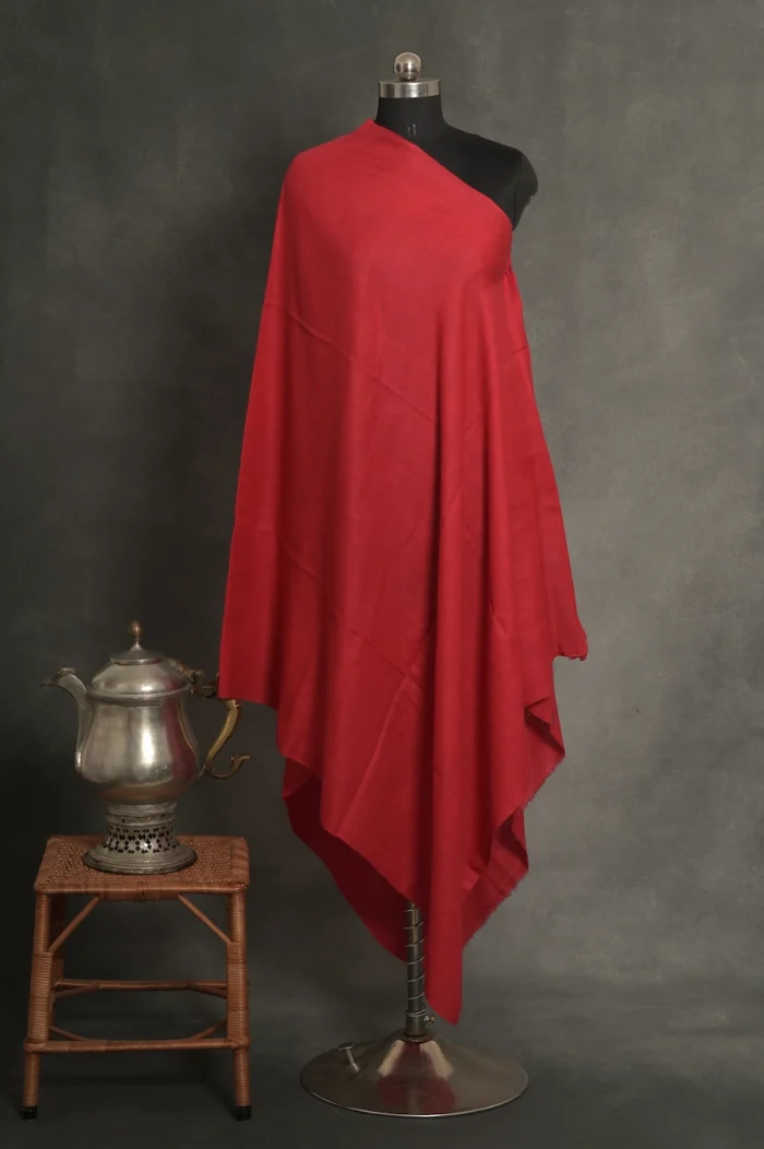 gi certified red pashmina shawl