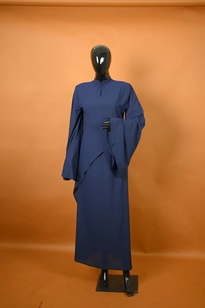 blue modest dress