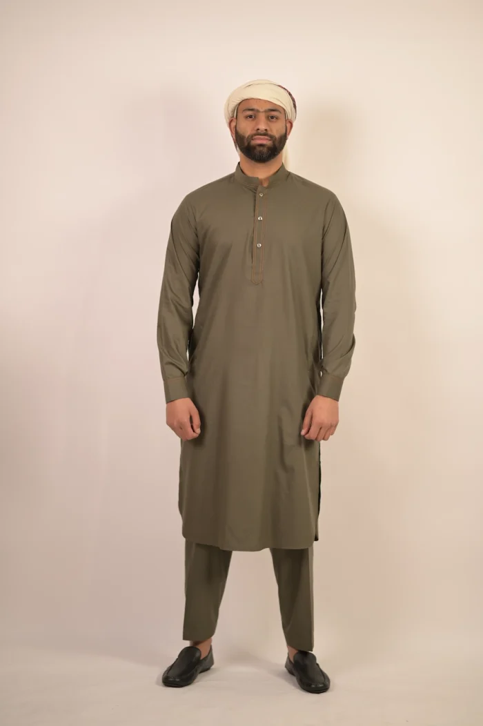 green kurta pajama for gentlemen