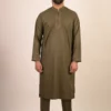 olive green kurta pyjama for gentleman