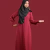 maroon casual abaya