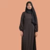 brown abaya with belt for women