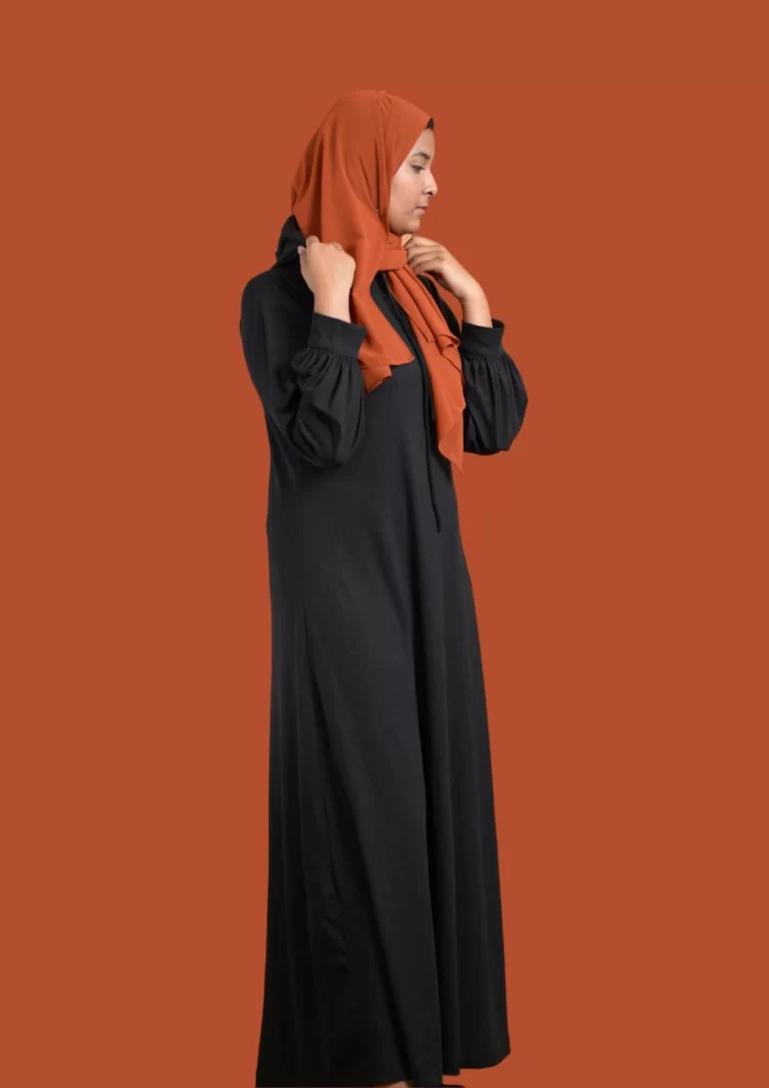 black sportswear abaya