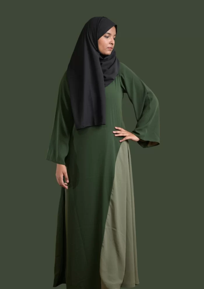 green causal abaya