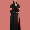 red sports abaya