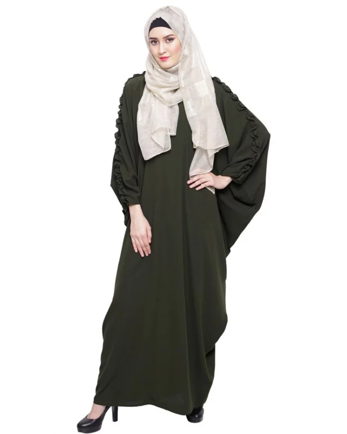 olive green kaftan dress