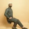 modest grey kameez shalwar