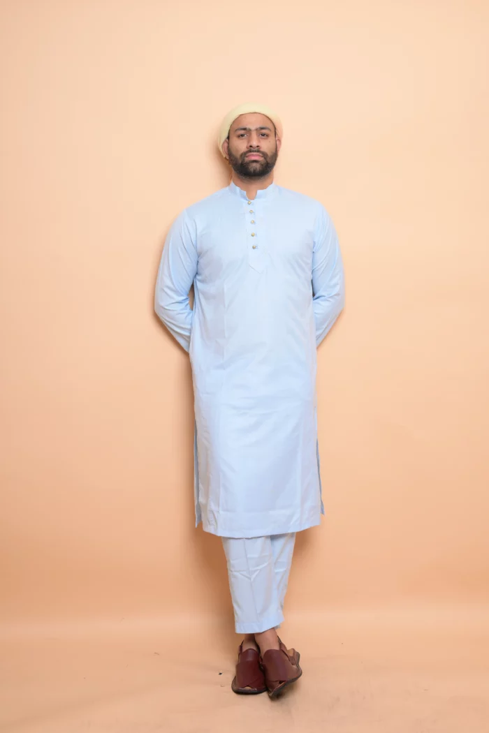 blue kurta pajama for men