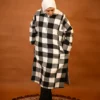 black check cashmere feran for ladies