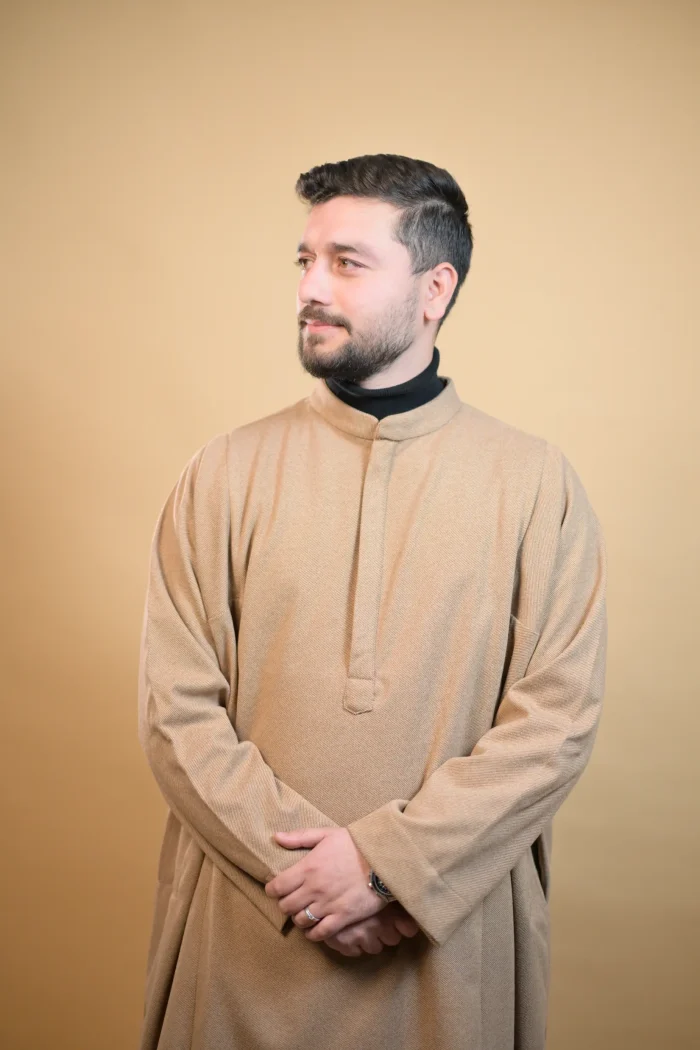 traditional kashmiri closed long coat for men