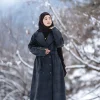 warm coat style winter abaya for ladies