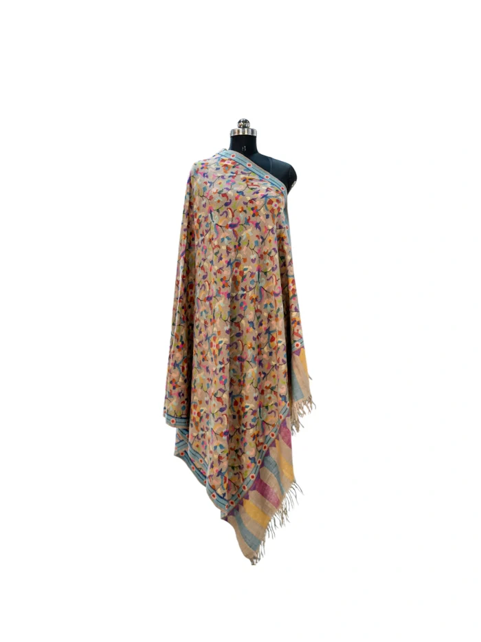 pure pashmina kani shawl for ladies