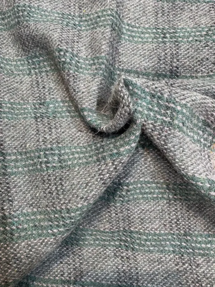 GreenGold Radiance Checkered Cashmere Merino Tweed