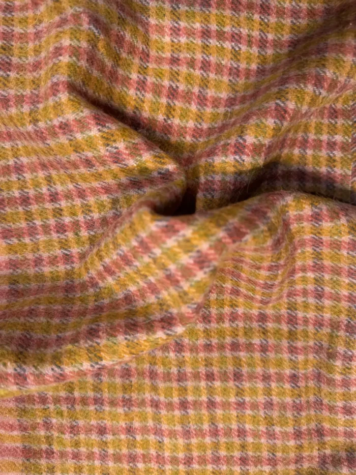 Sunset Plaid Cashmere Merino Tweed