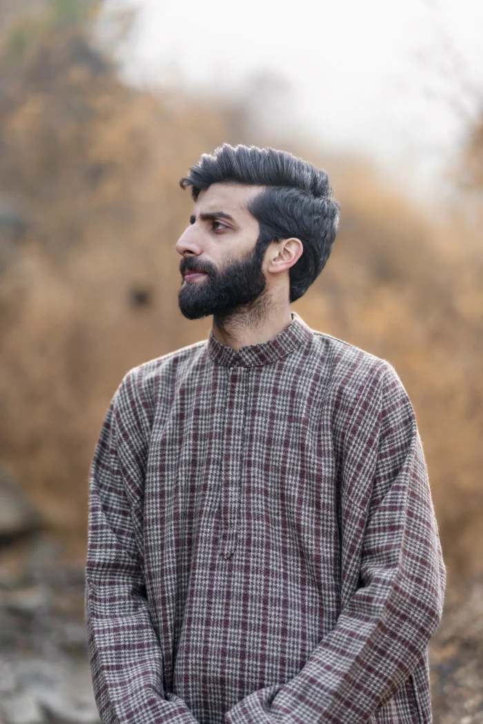 Brown & Cream Royal Check Pheran