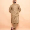 wood color kurta pajama for men